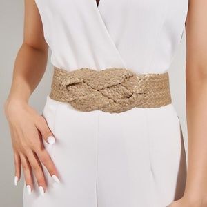 BellanBlue Cream Braided Belt Accessories